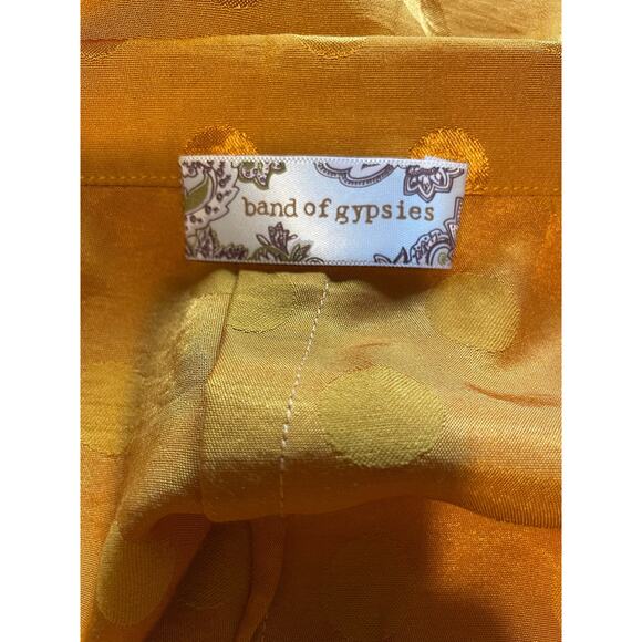 Band of Gypsies Bundy Mini Skirt Gold Size Small‎ Polka Dot Retro NWT - Picture 7 of 8